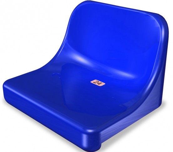 Asiento individual con el respaldo abatible y el asiento fijo. Atura de respaldo 425mm, ancho de 430mm y 465mm de  profundidad - Accesorios Grades - Gradas y tribunas