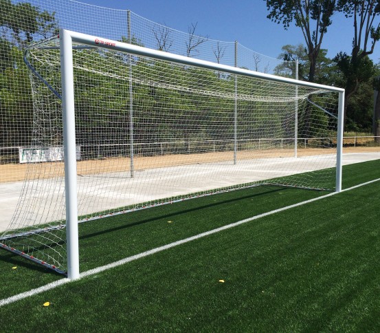 Portería de fútbol fija en tubo redondo acero diam. 90x2mm - Porterías de fútbol - Fútbol