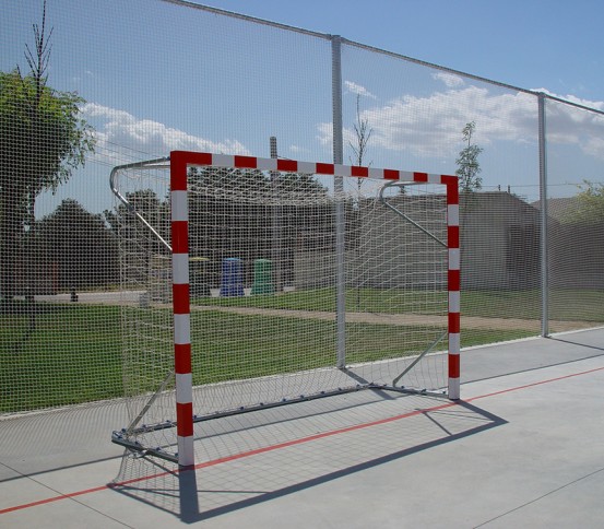 Portería trasladable en tubo cuadrado de acero 80x80mm con base cuadrada - Porterías - Fútbol sala y Balonmano